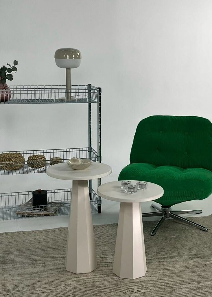 Hanah Home Set klub stolova, Lilyum, 2 komada, Krem