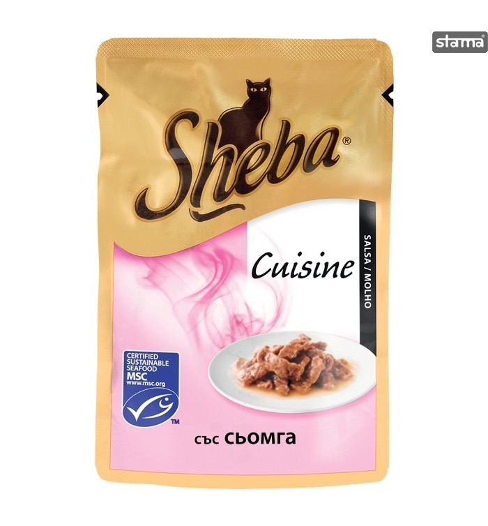 Sheba Kesica za mačke Losos, komadići u sosu, 85g