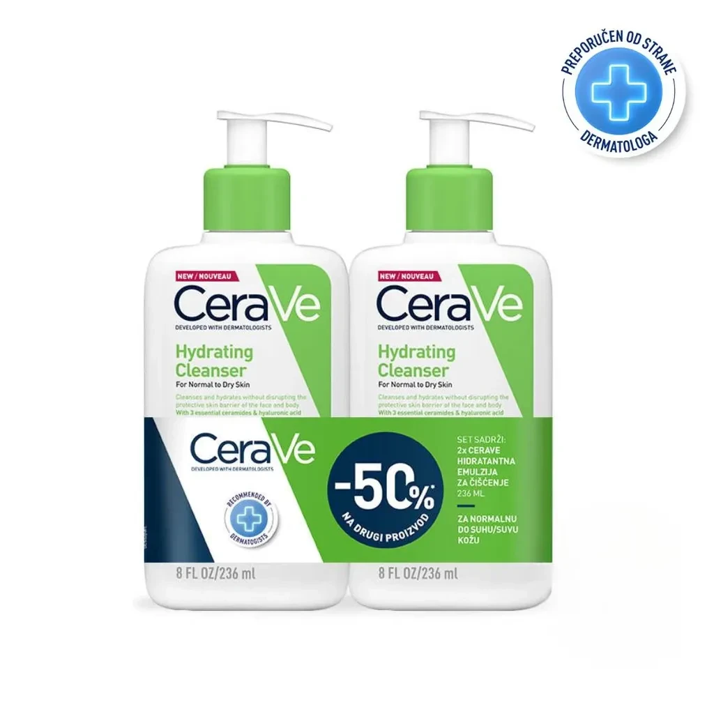 Cerave® Hidratantna emulzija za umivanje i kupanje, 2 komada, 236 ml