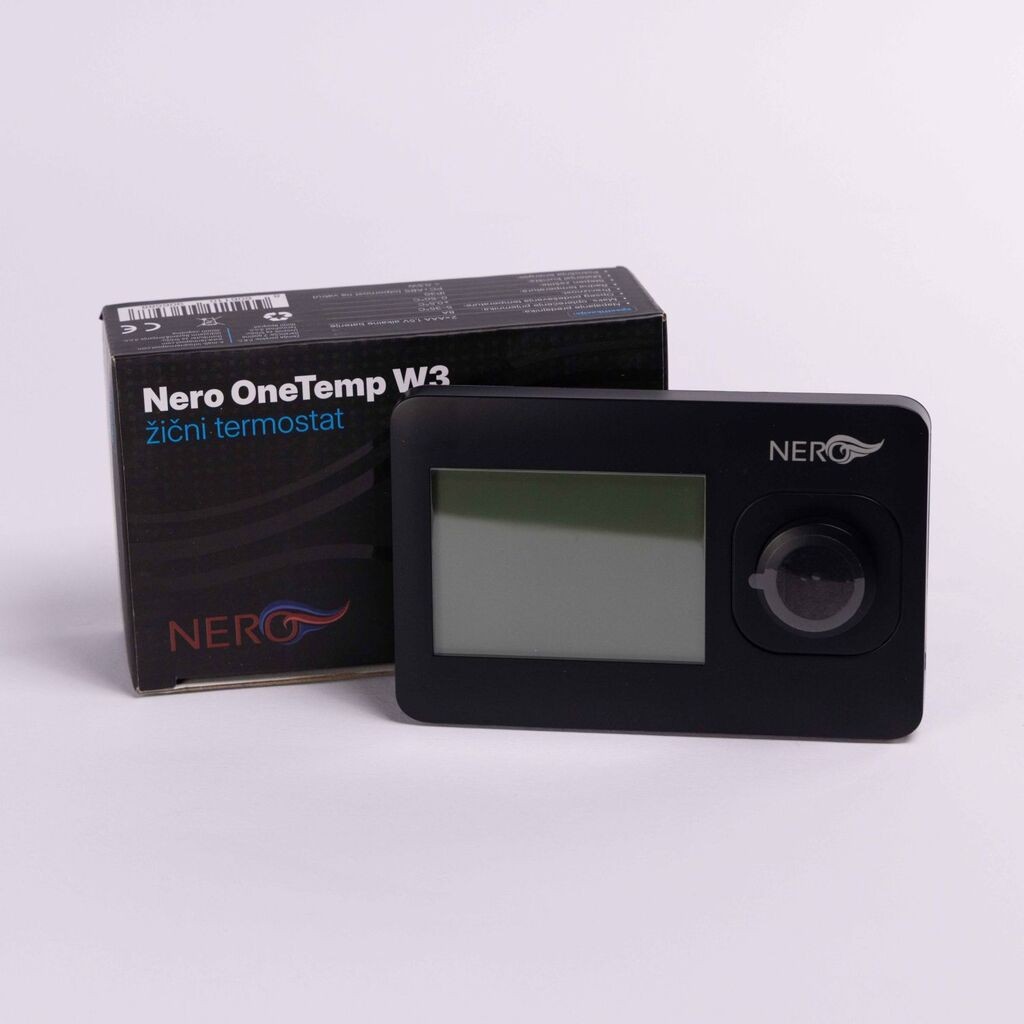 Nero Sobni žičani termostat W3, Dnevni, Crni