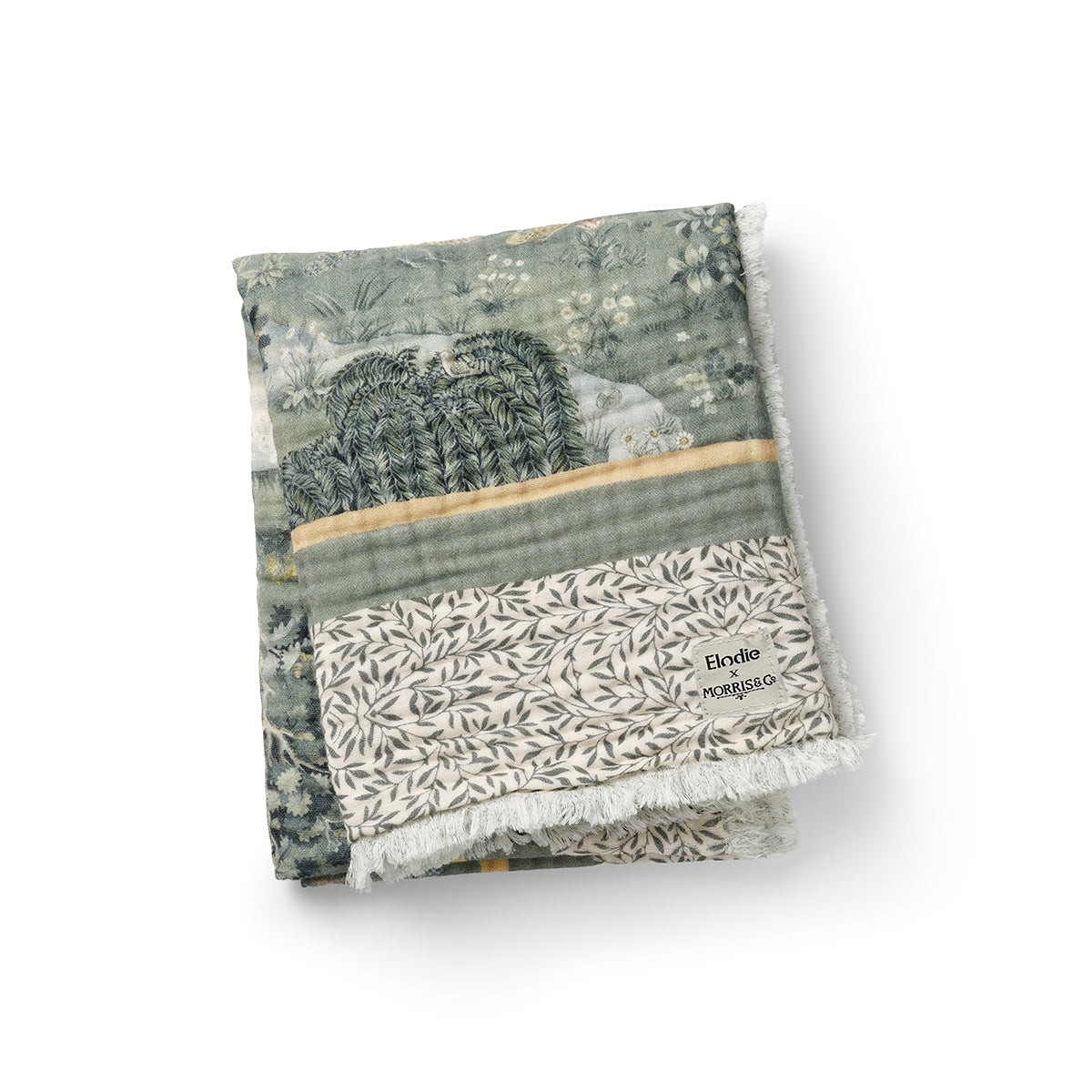 ELODIE DETAILS Mekani pamučni pokrivač Owl & Willow, Zeleni