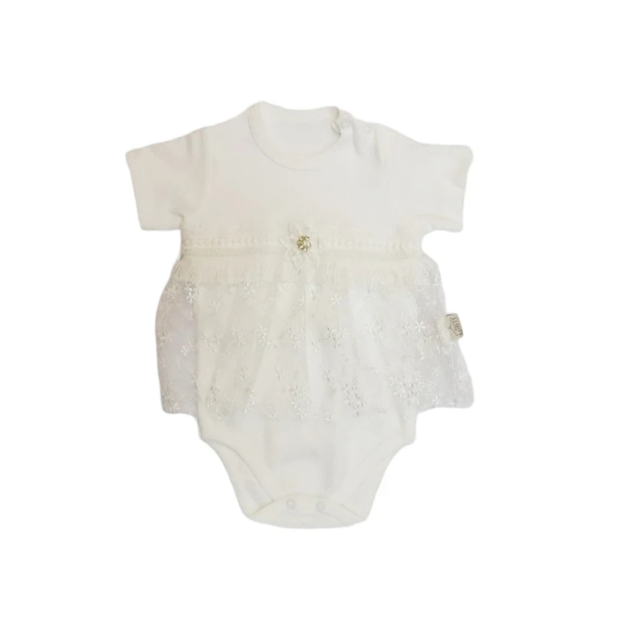 Bodi haljina za bebe 20399, Bela