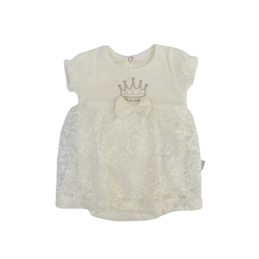 Bodi haljina za bebe 4001, Bela