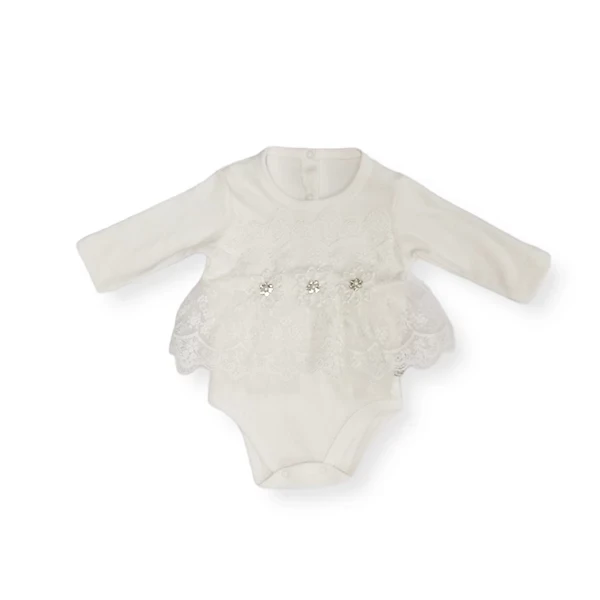 Bodi haljina za bebe 25019, Bela