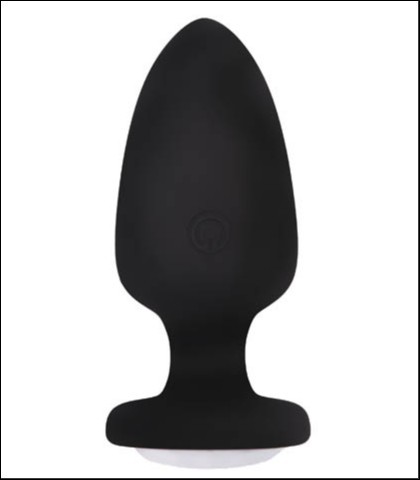 Svetlći analni vibrator, Crni