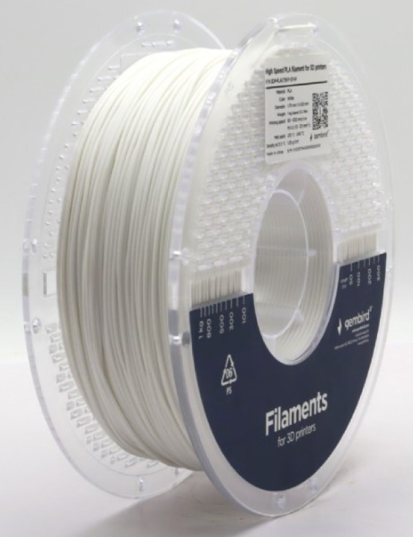 GEMBIRD Filament za 3D stampač  3DP-PLA1.75HY-01-W , 1.75mm, Beli