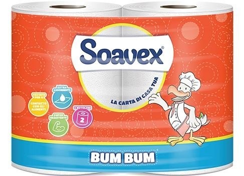 SOAVEX Kuhinjski ubrus Bum Bum, Dvoslojni, 24 rolne