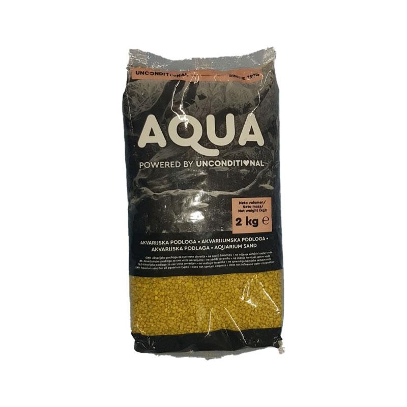 AQUA Kvarcni šljunak za akvarijum, 2 kg, 2-3 mm, Žuti