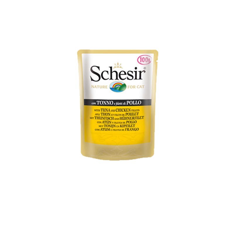 SCHESIR Hrana za mačke, Tuna i piletina, 100g