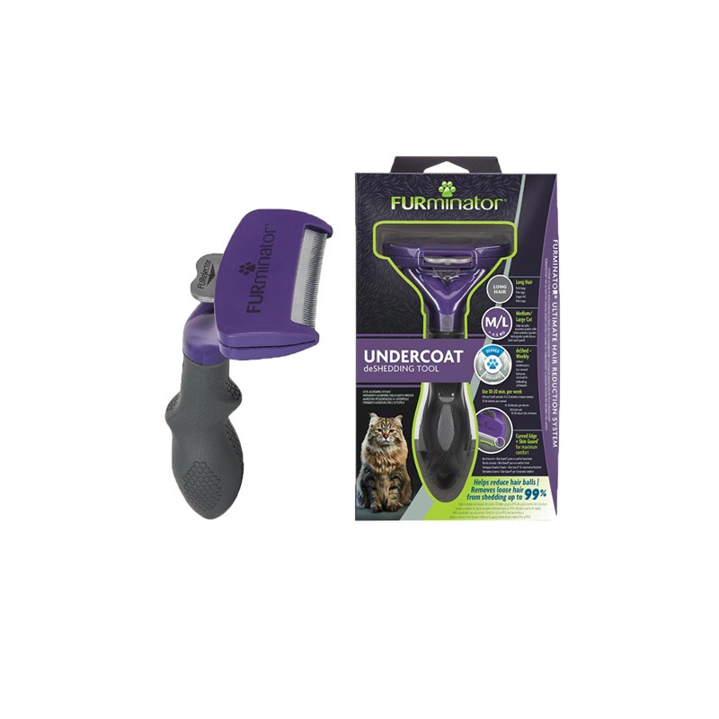 FURMINATOR Alat za dugodlake mačke, Ljubičasto - sivi