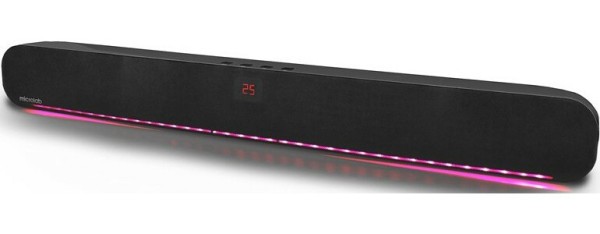 MICROLAB Bežični zvučnik ROCKBAR500, Soundbar i Subwoofer, LED, 60W, Bluetooth, Aux, Optical, Crni
