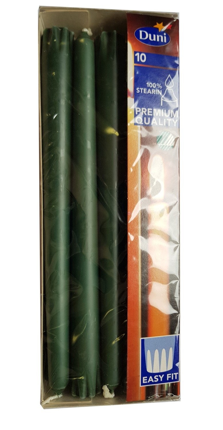 DUNI Set Sveća Antique, 23.5 cm, Zimzeleni, 10 komada