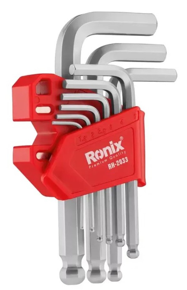 RONIX Set magnetnih ključeva HEX  RH-2033, CR-V, 1.5-10mm, 9-delni