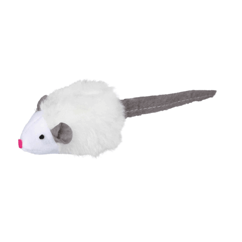 TRIXIE Igračka za mačke Squeaky miš sa zvukom, Beli