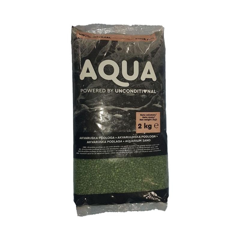 AQUA Kvarcni šljunak za akvarijum, 2 kg, 2-3 mm, Maslinasti