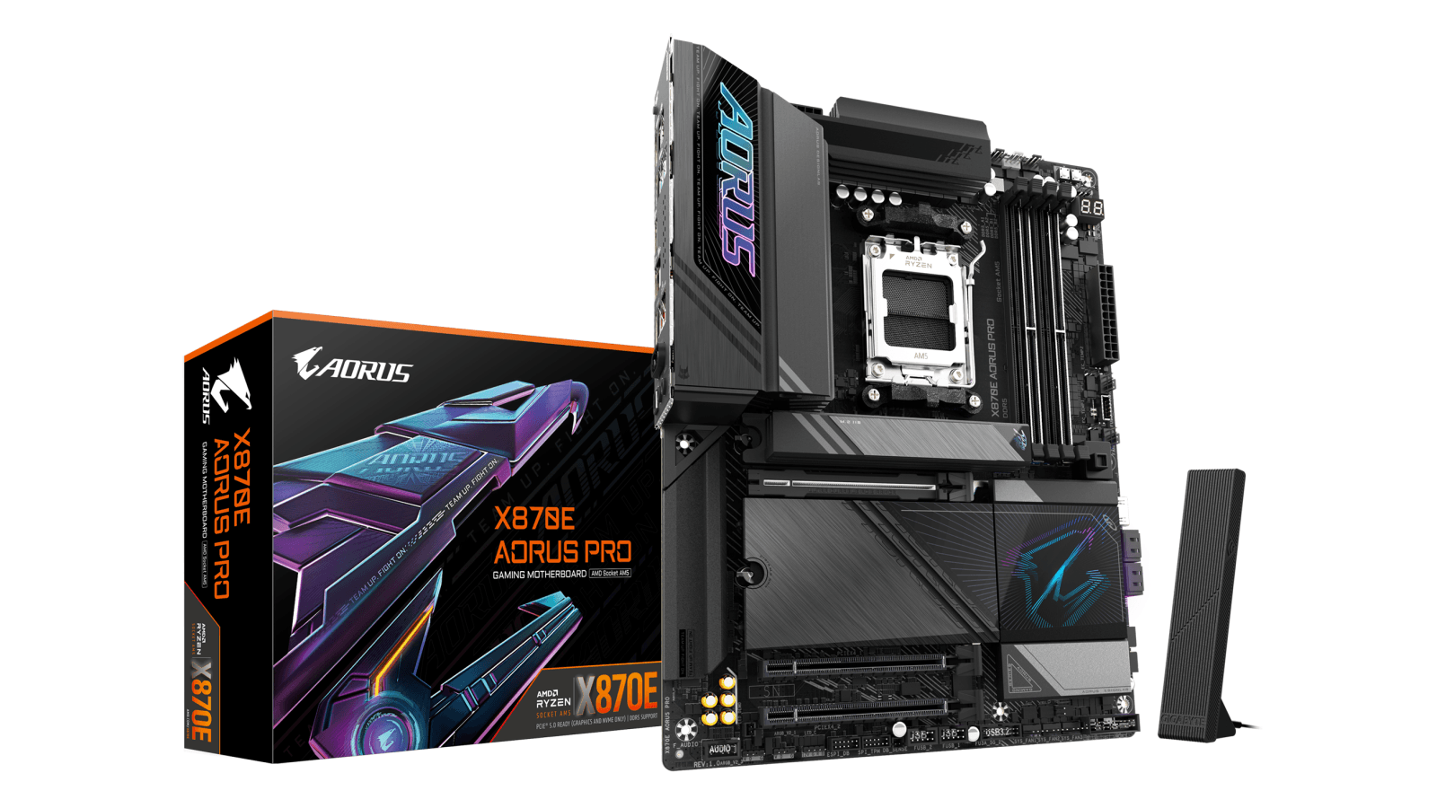 Gigabyte Matična ploča X870E AORUS PRO rev. 1.0, AMD Ryzen 8000/7000 Series, AMI UEFI, AMD X870E, ATX