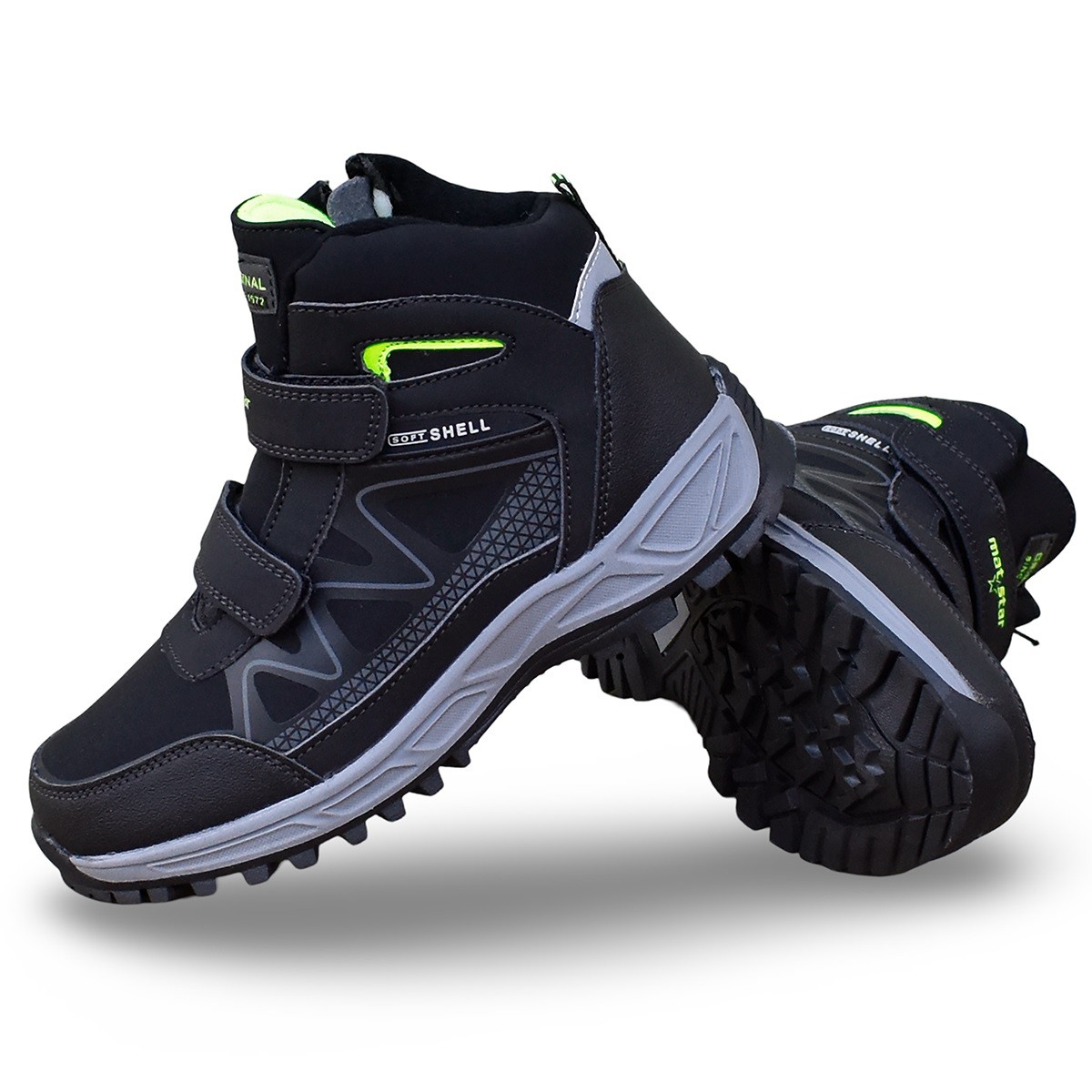 Dečje čizme Mat Star 194030, Crno - Zelene