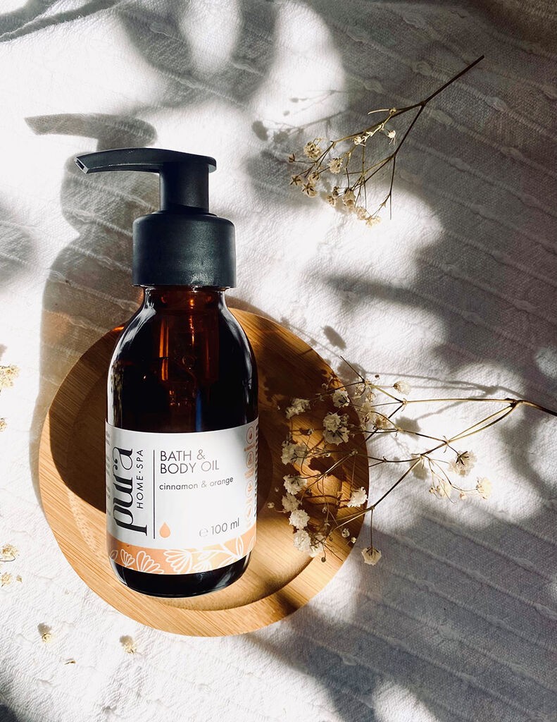 Pure HomeSpa Aromaterapeutsko masažno ulje Bath and Body, Cimet i pomorandža, 100ml