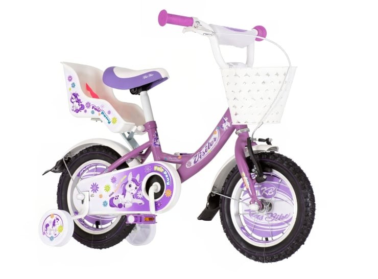 Visitor Kids Bicikl za devojčice, 12"/7", Ljubičasti