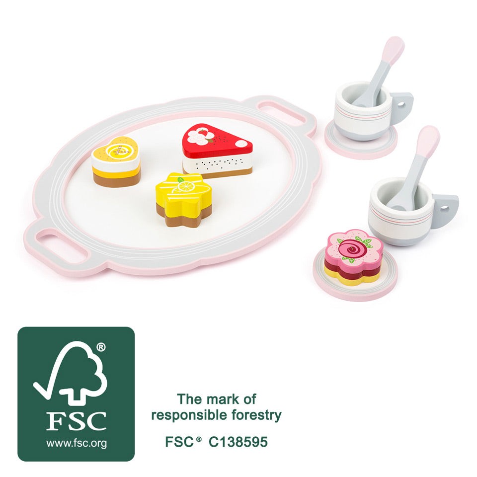 Legler Dečija igračka Set za posluženje Kafa i kolači, Drveni, 11 delova
