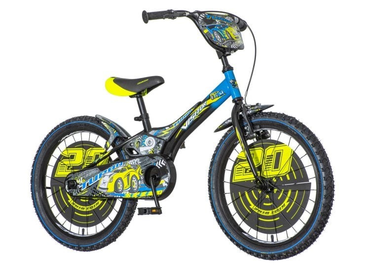 Visitor Bicikl za dečake TUR200 20" Turbo EUR1 žuto-plavi