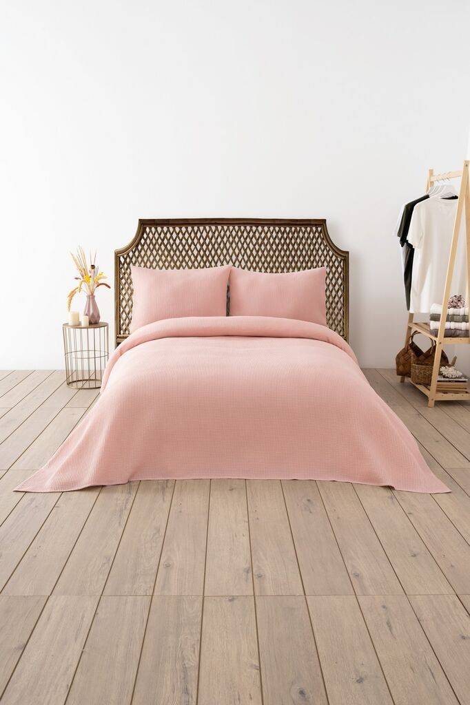 L'essentiel Maison Double Prekrivač Waffle, 200 x 220 cm, Roze