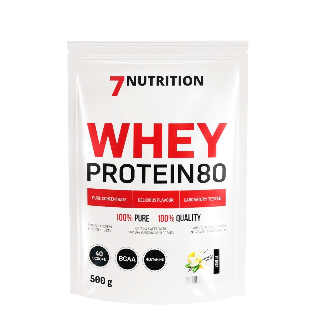 7 nutrition Protein surutke 80% vanila, 500g