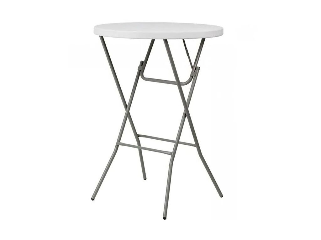 Sklopivi sto 800x1100 mm, Okrugli, Beli