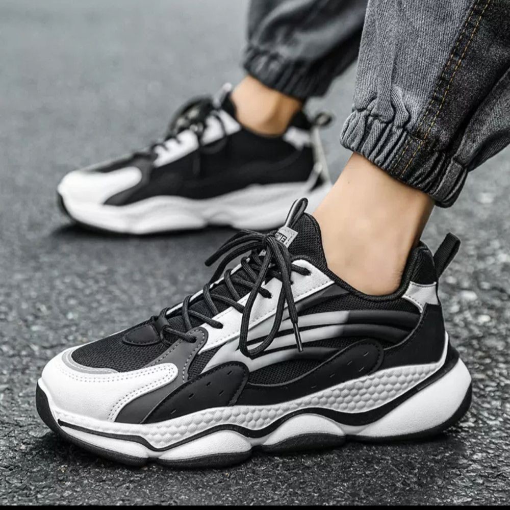 RM Fashion Muške patike Look RM529, Crno-bele