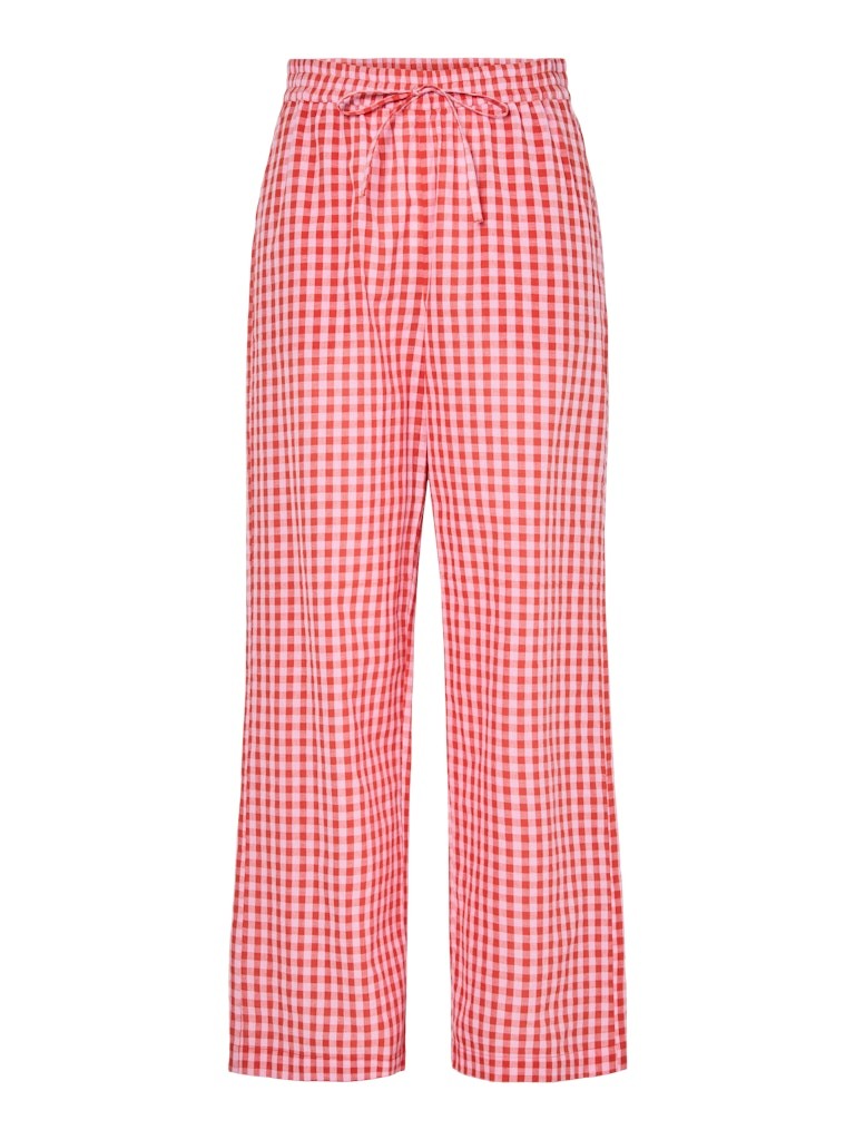 Pieces Ženske pantalone Liliane, Široke nogavice, Roze