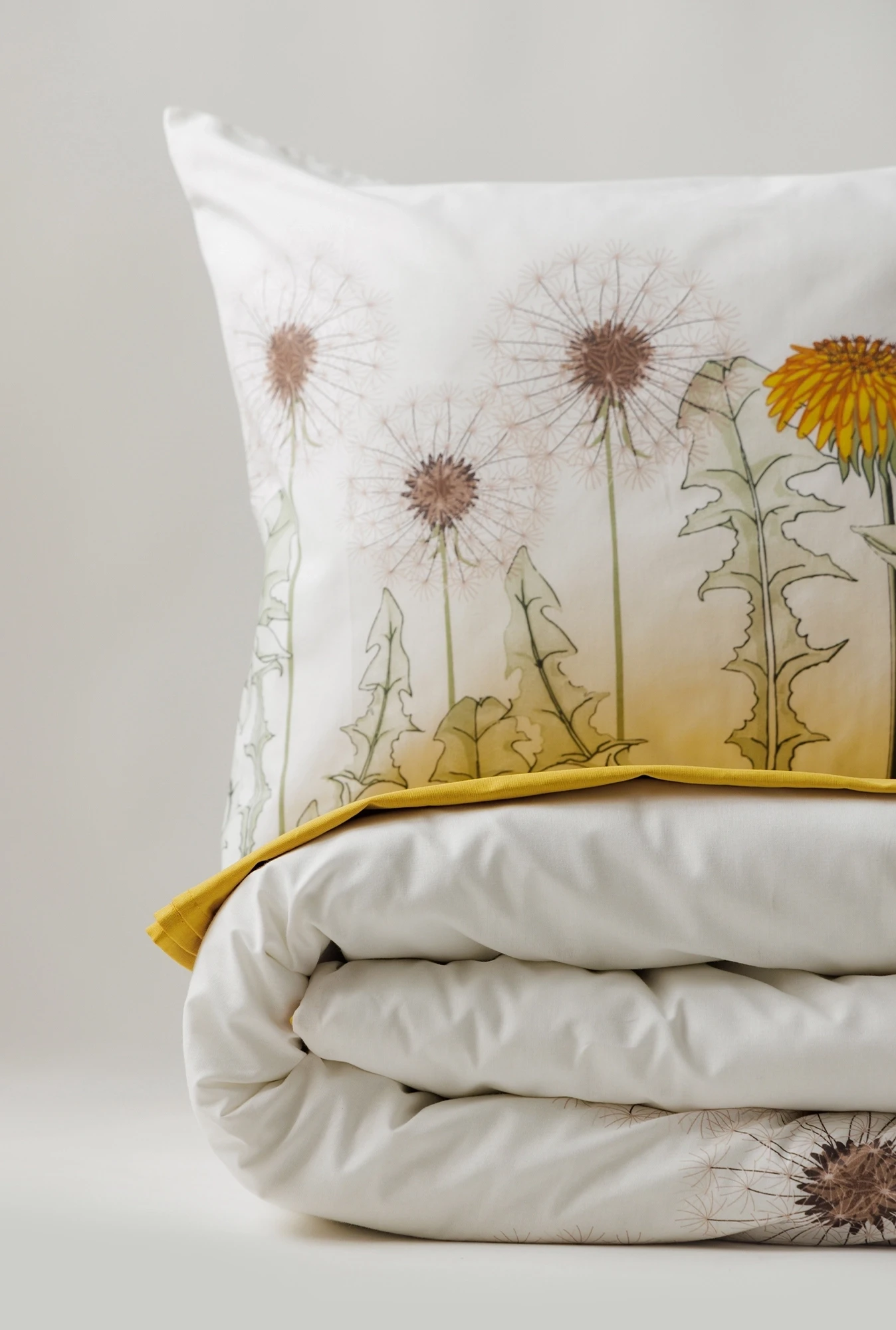 STEFAN Set posteljine Maslačak, 140X200, Belo-žuta