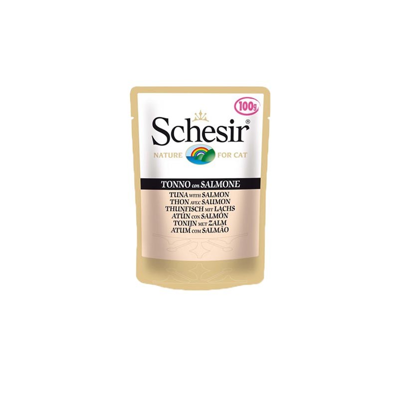 SCHESIR Hrana za odrasle mačke, Tuna i losos, 100g