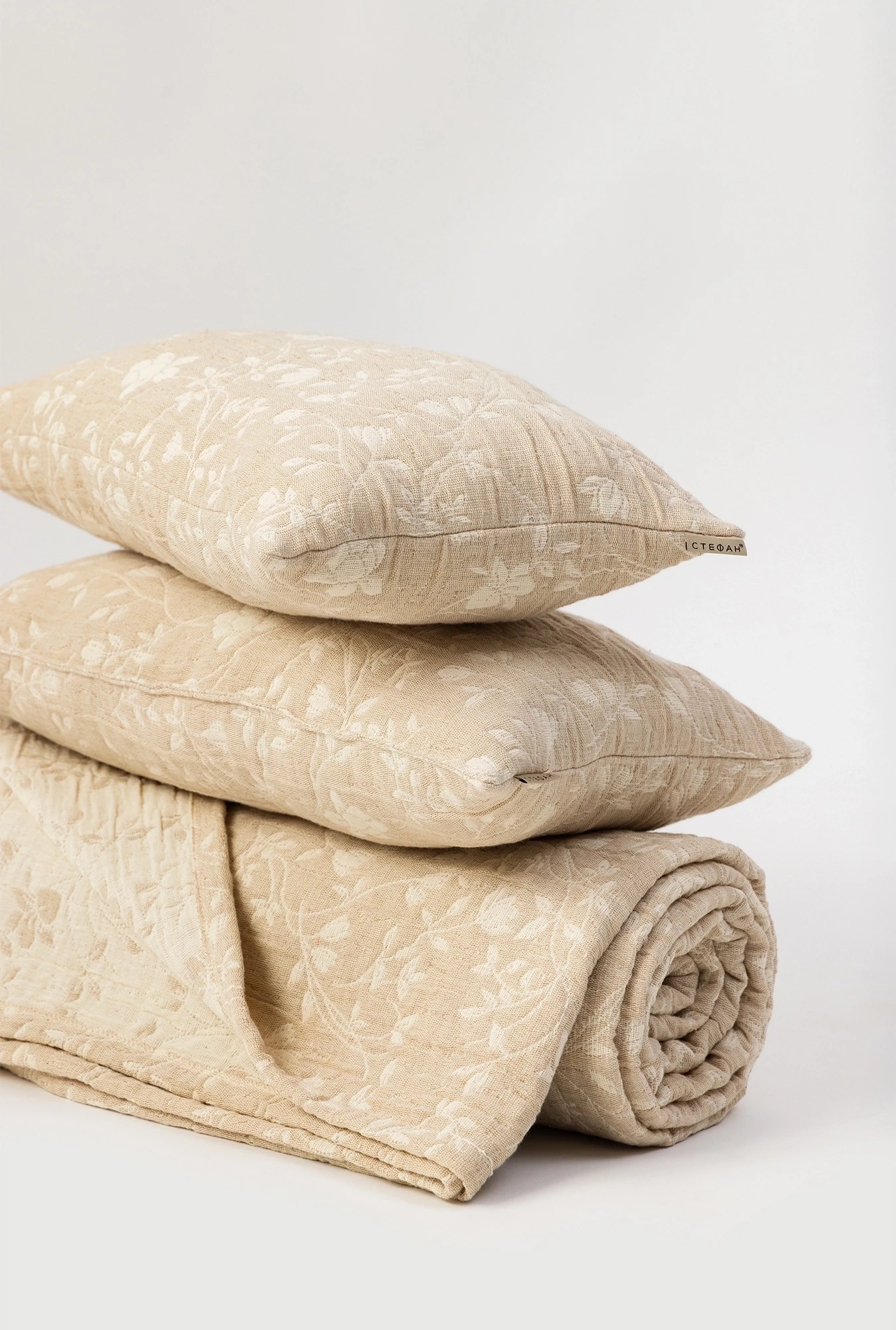 STEFAN Set prekrivač i dva jastučeta Terra, 220x240, Bež