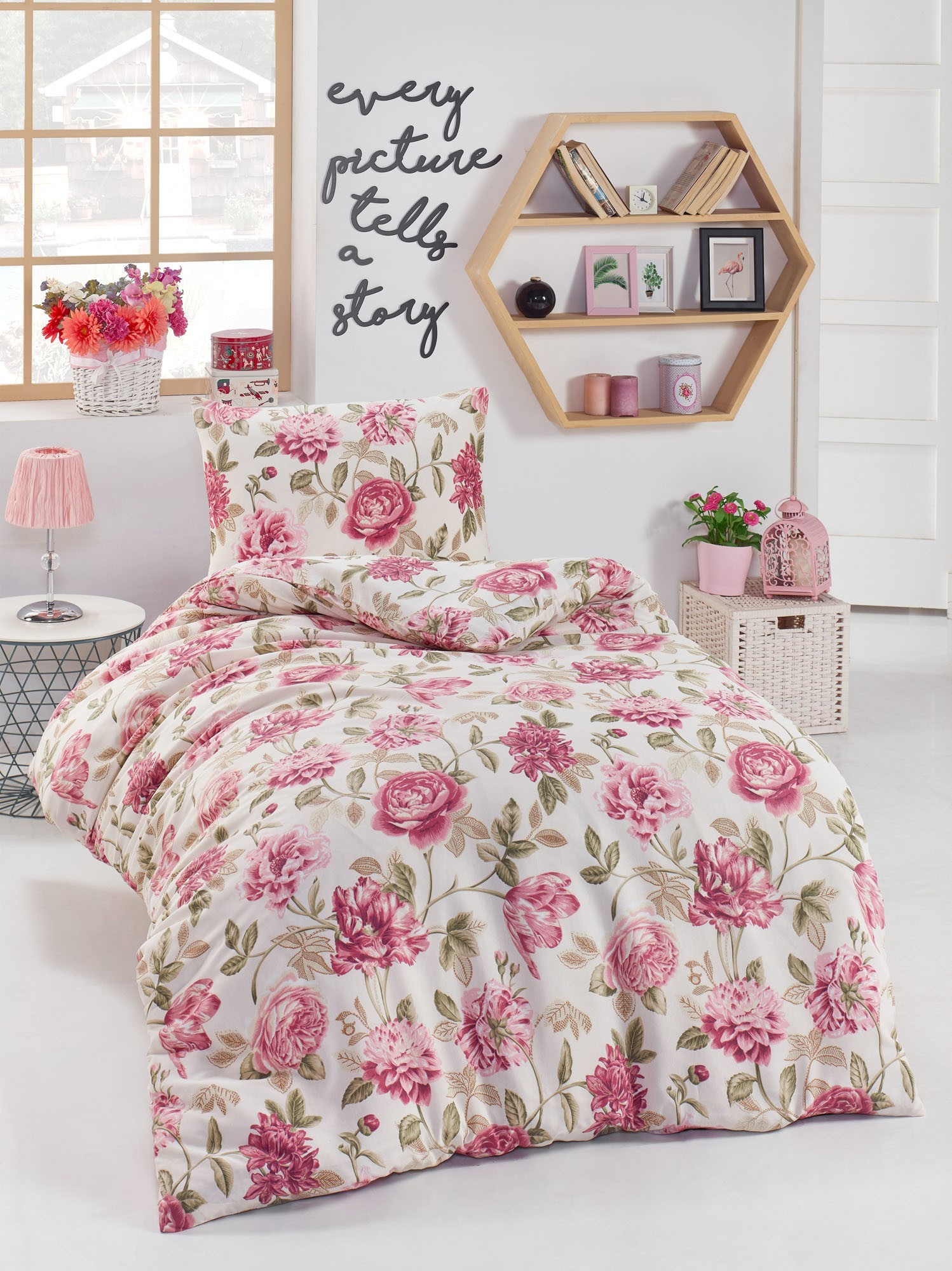 L'essentiel Maison Set Single posteljine Care, 140x200cm, Roze