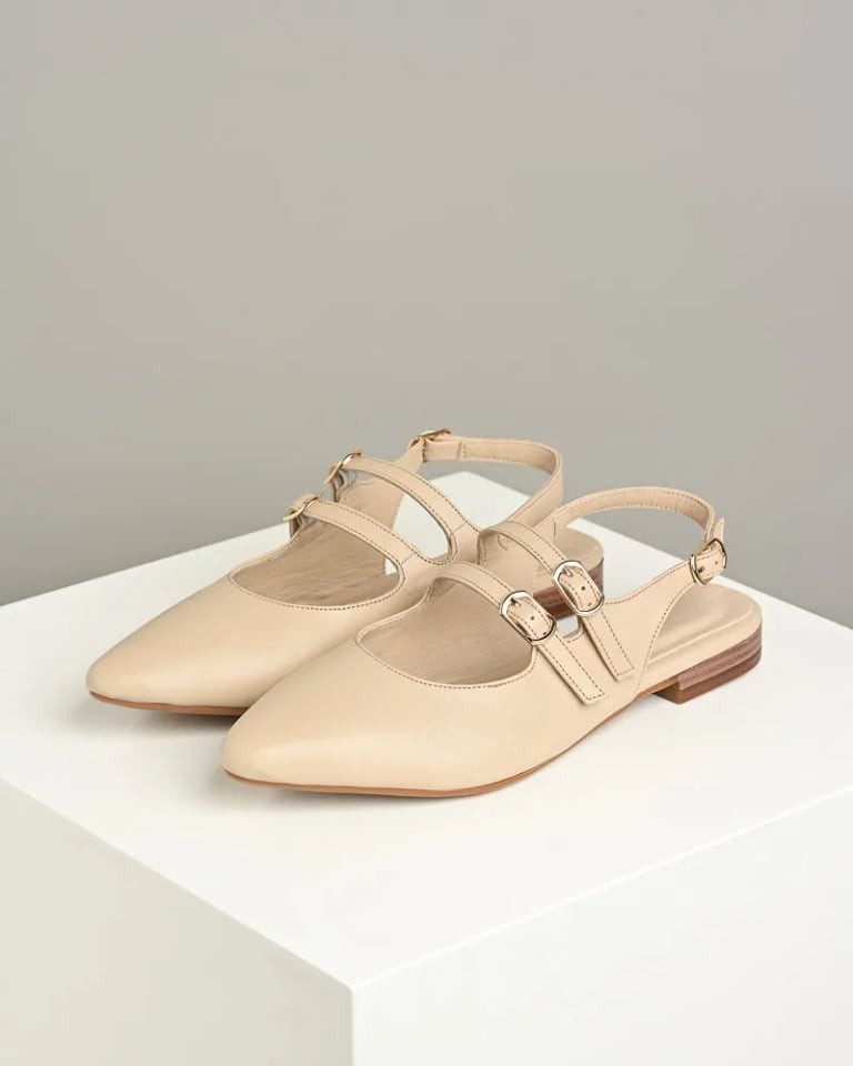 Invento Ženske kožne sandale 716006, Bež