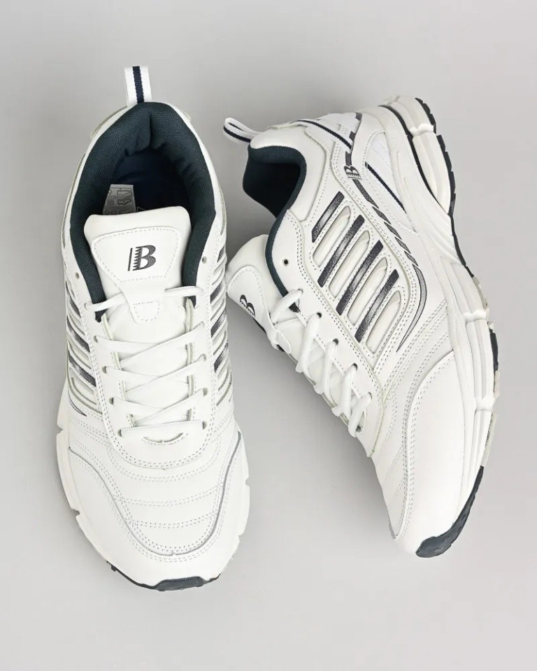 Bona Muške kožne patike 33705A, Bele