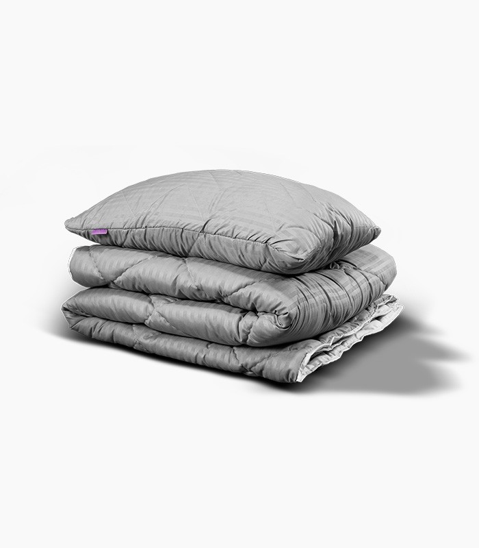 Kalma Set posteljine Harmony, Jorgan i jastuk, 140 x 200 cm, Sivi