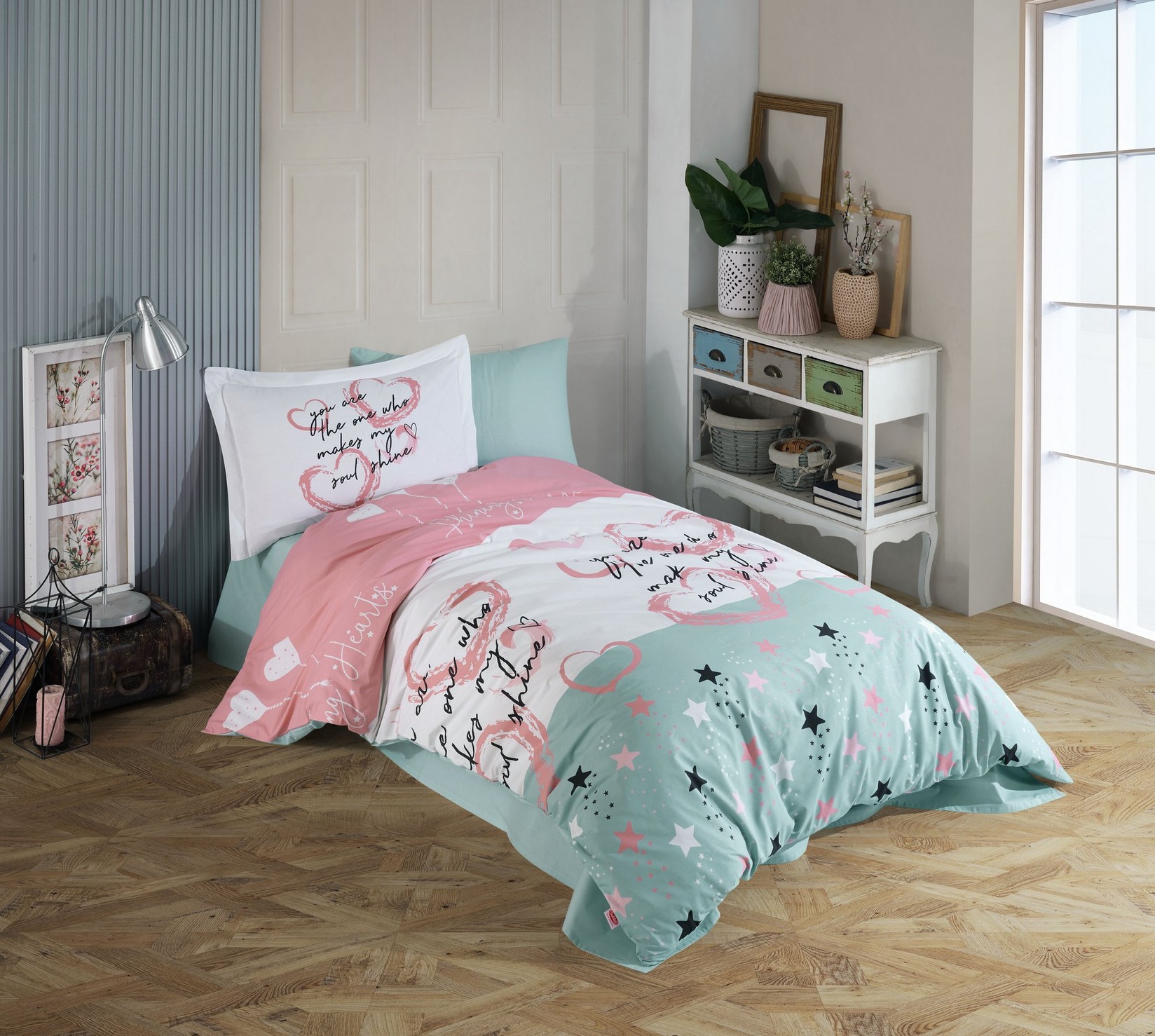 L'essentiel Maison Komplet posteljine Voyager, 160x220cm, Tirkizna