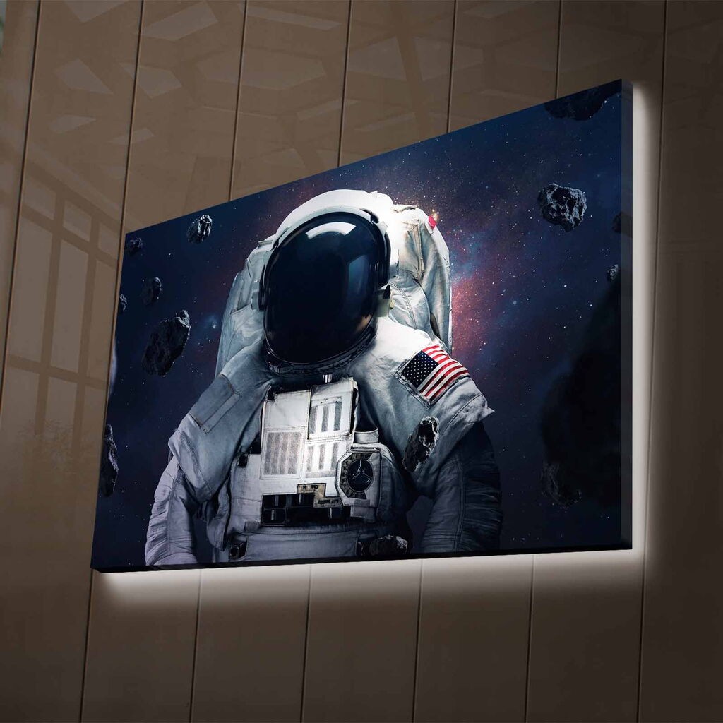 Wallity Zidna LED dekoracija NASA-017, 70 x 100 cm, Šarena