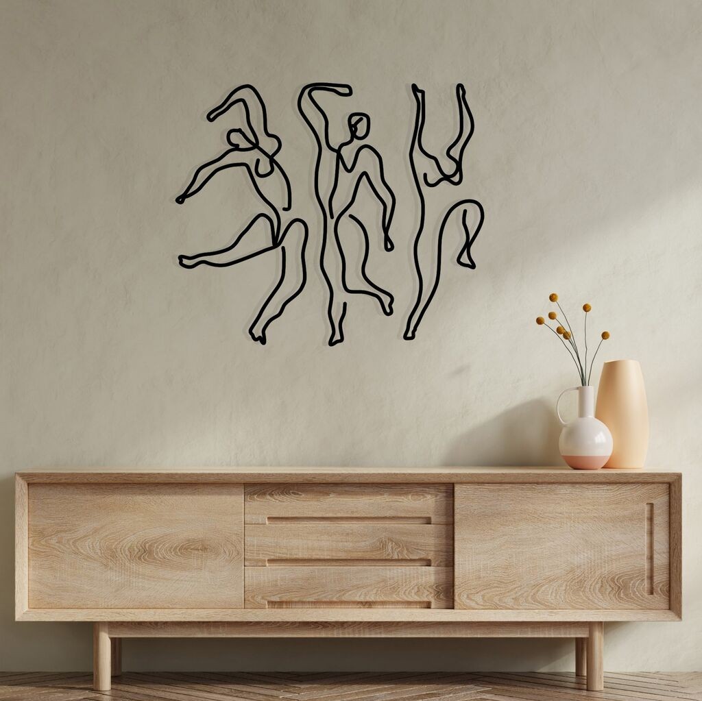 Wallity Zidna dekoracija Famiglia, 90 x 54 cm,  Crna