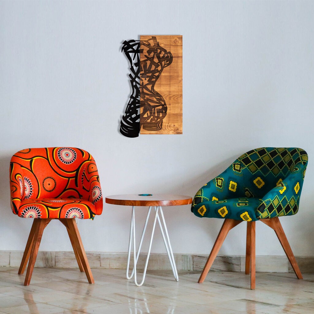 Wallity Zidna dekoracija Paramparca, 36 x 60 cm,  Crna