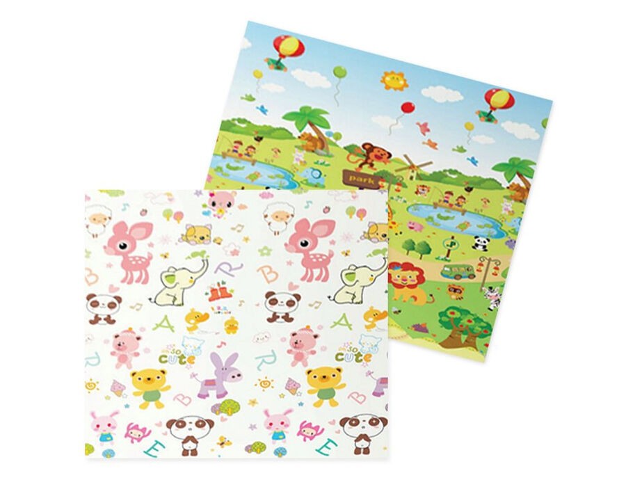 Duck & Bear Podloga Za igru bebe Zoo, 180x200x1 cm, Šarena