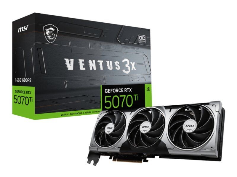 MSI Grafička kartica GeForce RTX 5070 Ti VENTUS 3X OC, 16GB, 256bit