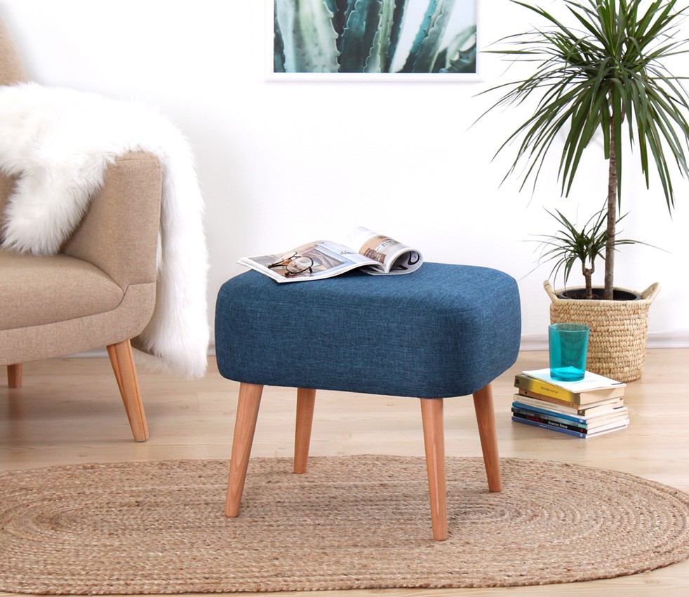 Atelier del Sofa Tabure 50x43x42cm, Plavo