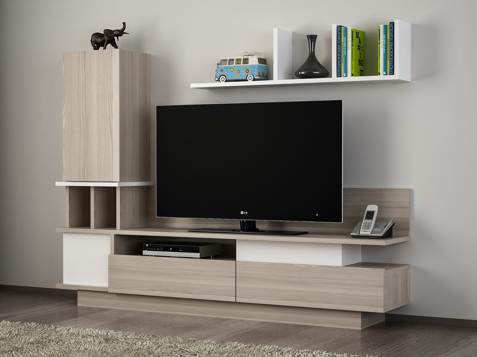 Hanah home TV Komoda Como Belo-Krem