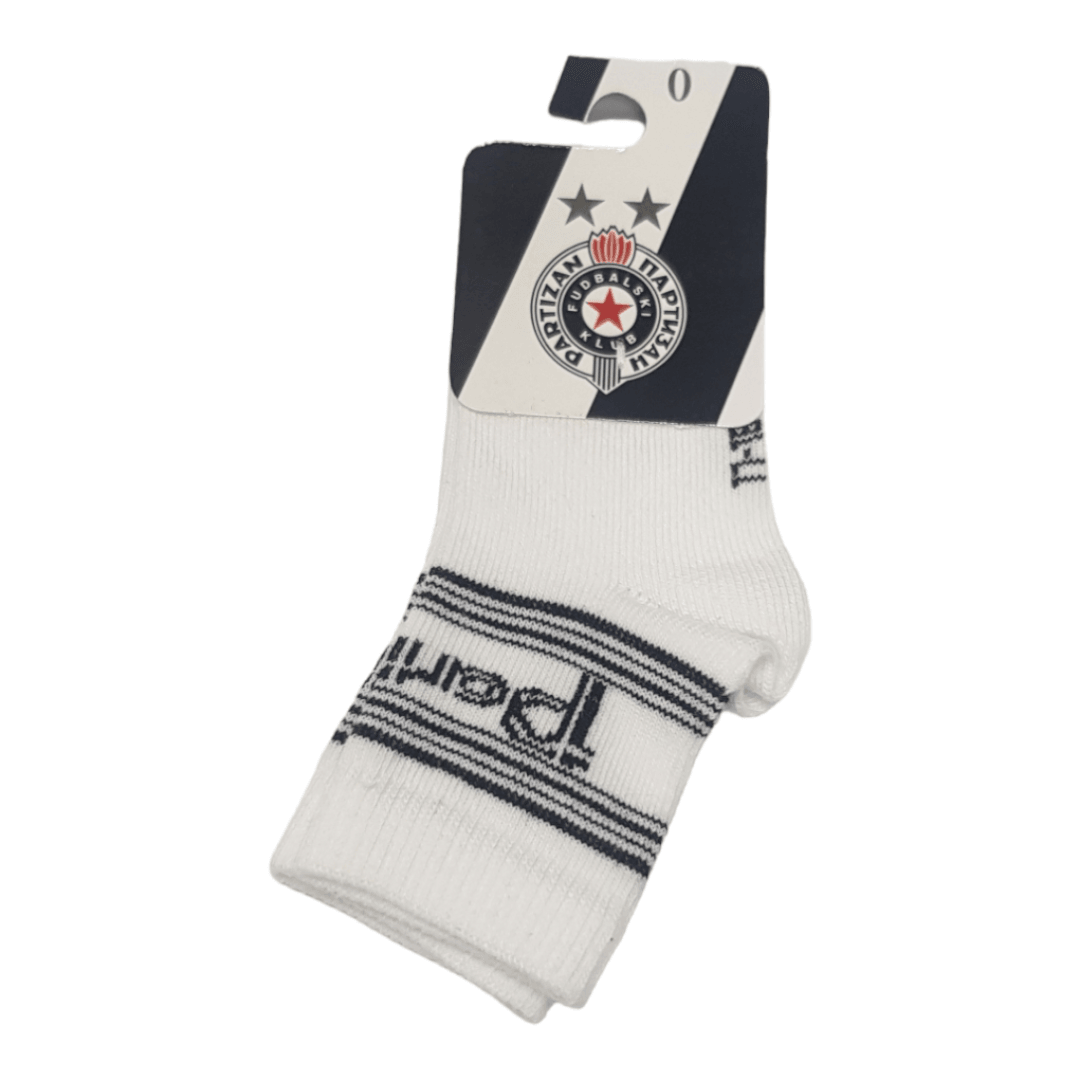 KIKA Čarape za bebe Partizan, Bele