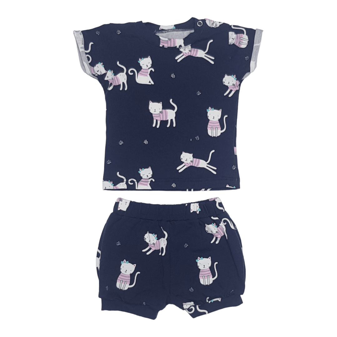 SAN-TEX Letnji set za bebe, Majica i šorts, Teget