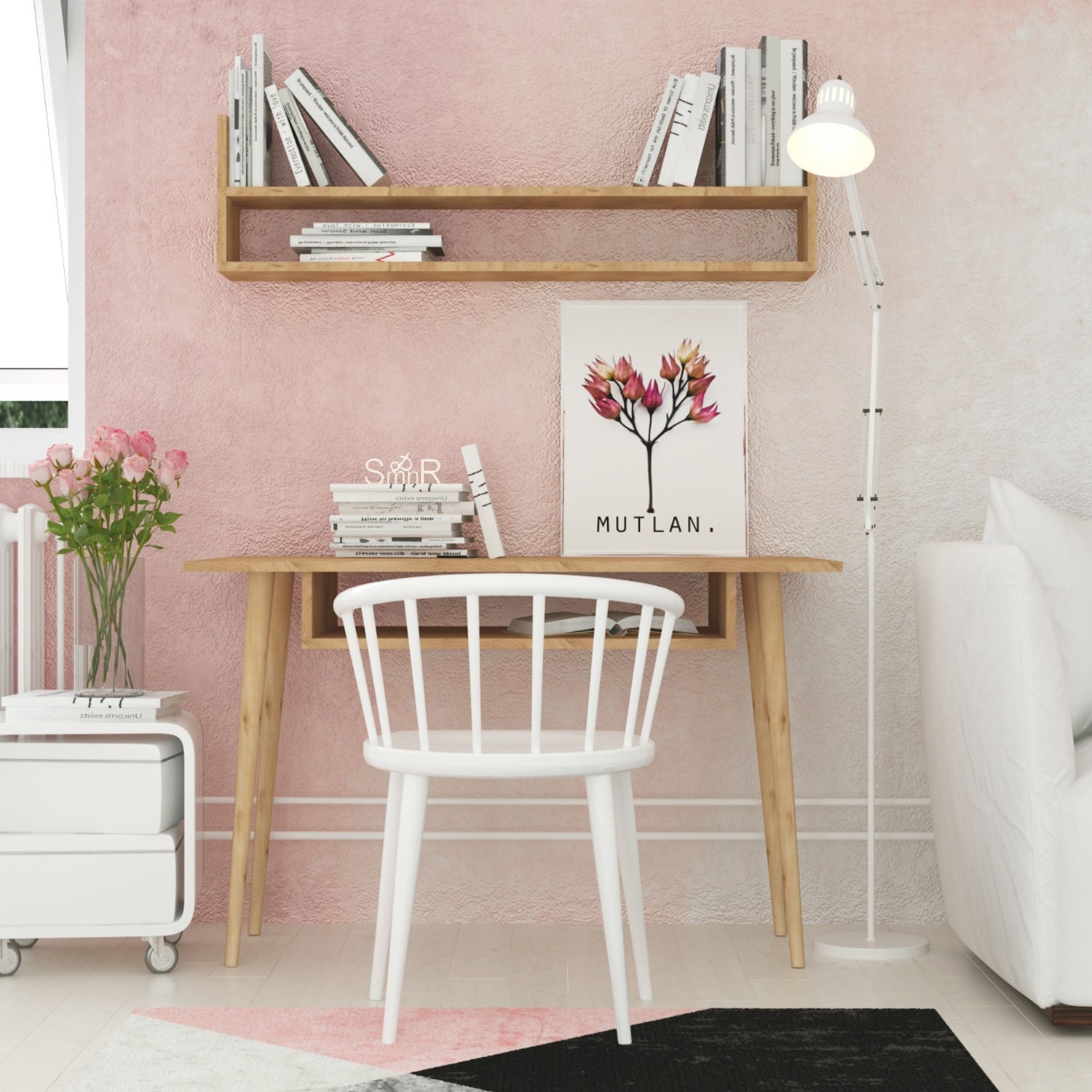 Hanah home Radni sto 120x74x60​cm Hrast