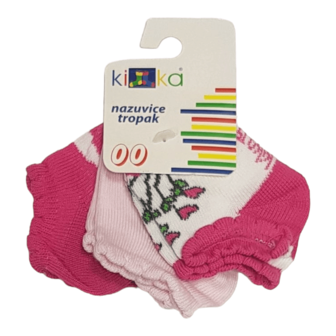 KIKA Set čarapa za bebe, 3 komada, Roze