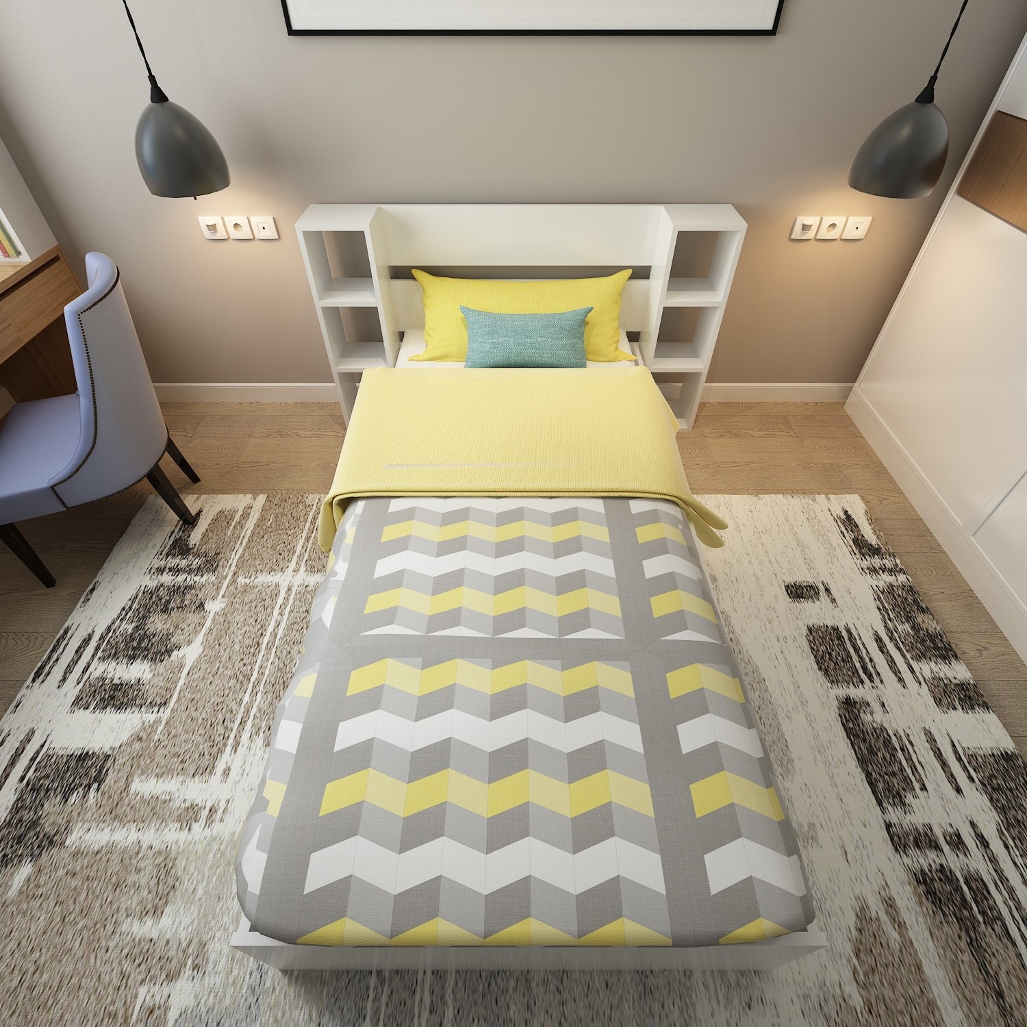 Hanah home Krevet Smart v2 95x90cm Crni